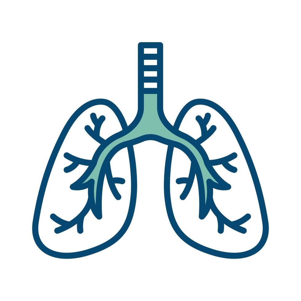 lungs icon vector design template in white background