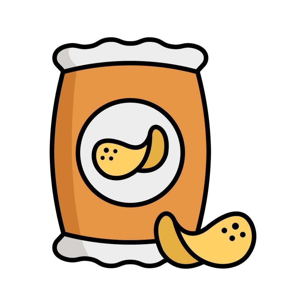 potato chips icon vector design template in white background