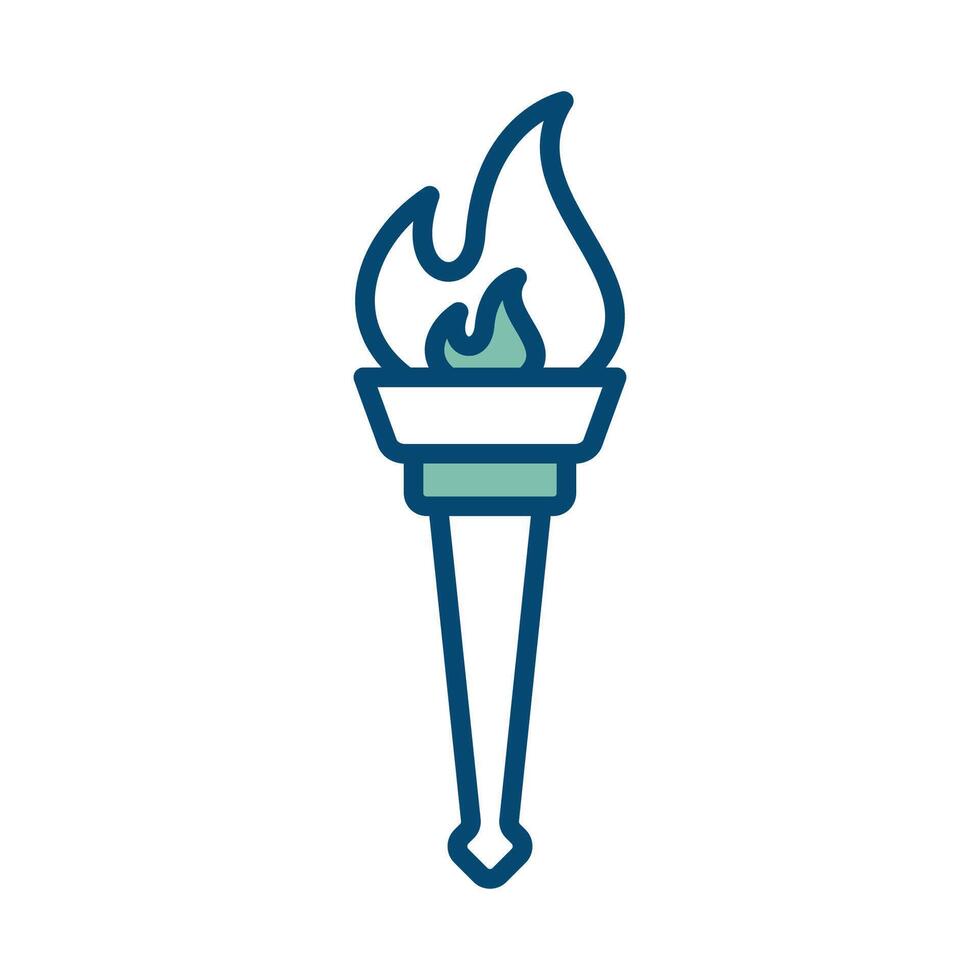 torch icon vector design template in white background