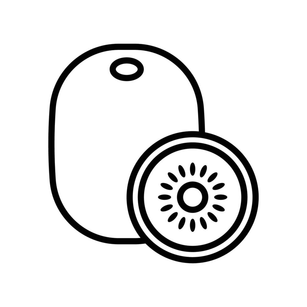 kiwi Fruta icono vector diseño modelo en blanco antecedentes
