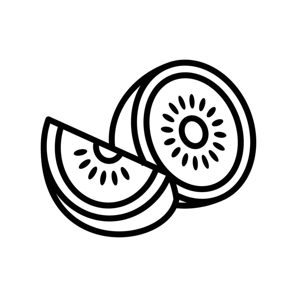 kiwi Fruta icono vector diseño modelo en blanco antecedentes