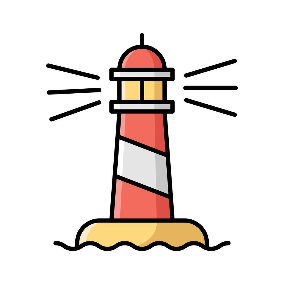 light house icon vector design template in white background