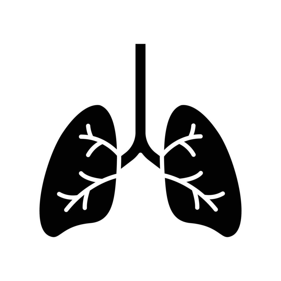 lungs icon vector design template in white background