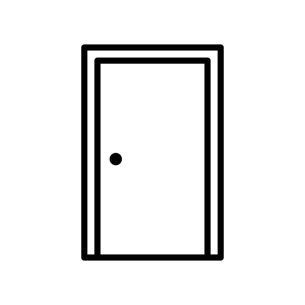 puerta icono vector diseño modelo en blanco antecedentes