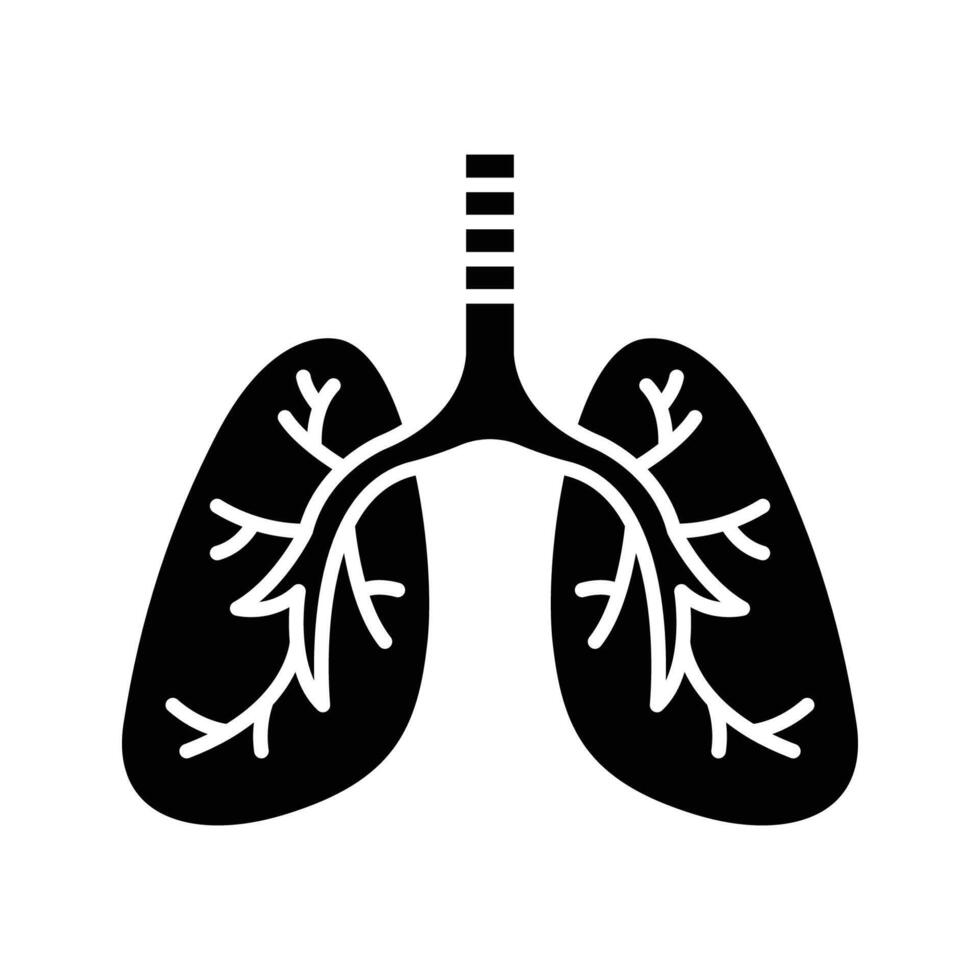 lungs icon vector design template in white background