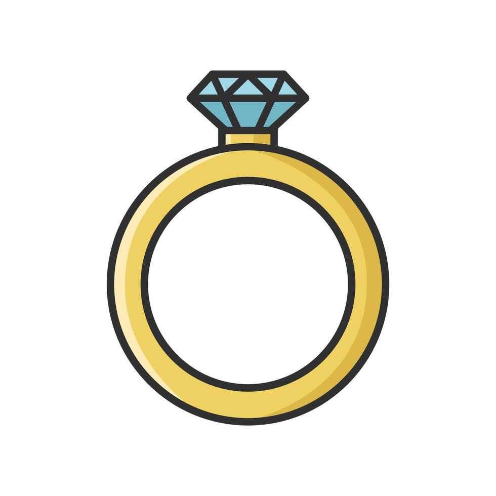 wedding ring icon vector design template in white background