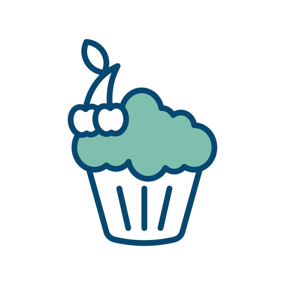 cup cake icon vector design template in white background