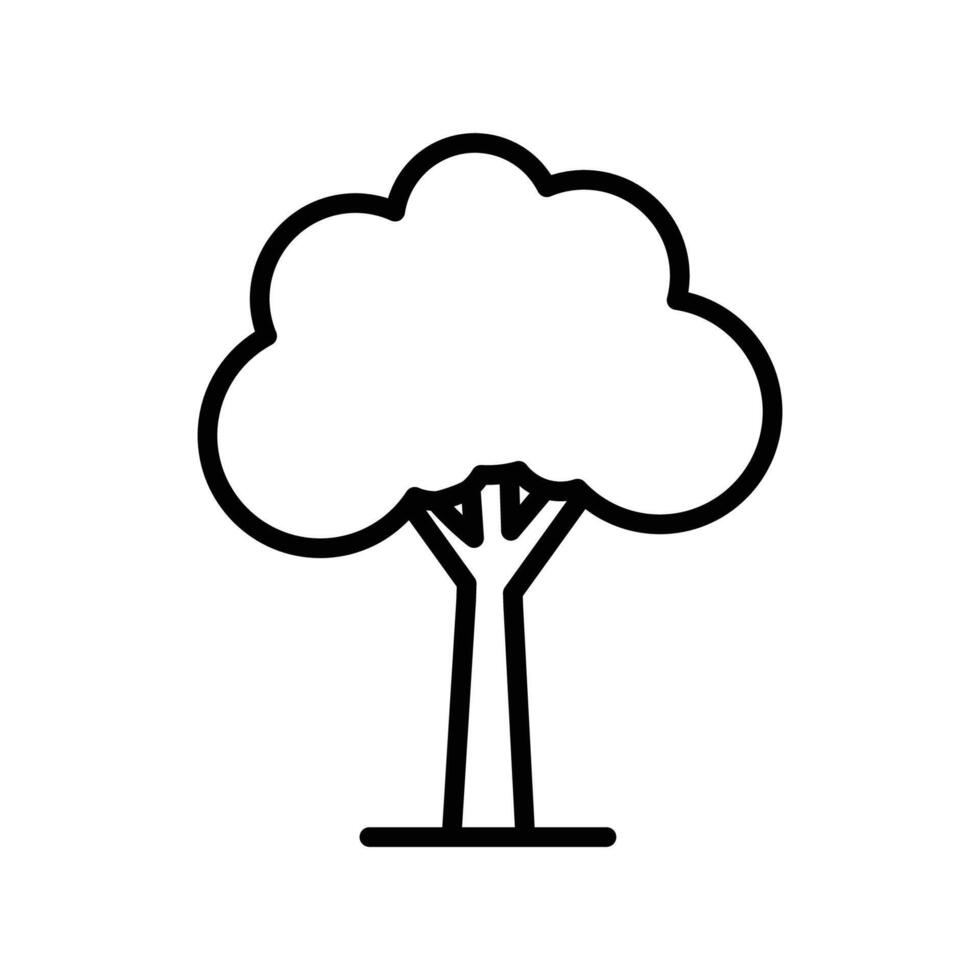 árbol icono vector diseño modelo en blanco antecedentes