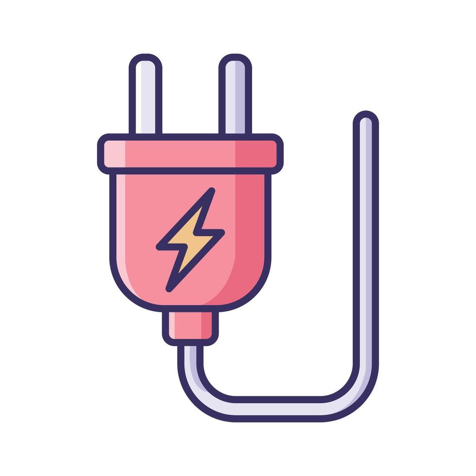 electric plug icon vector design template in white background