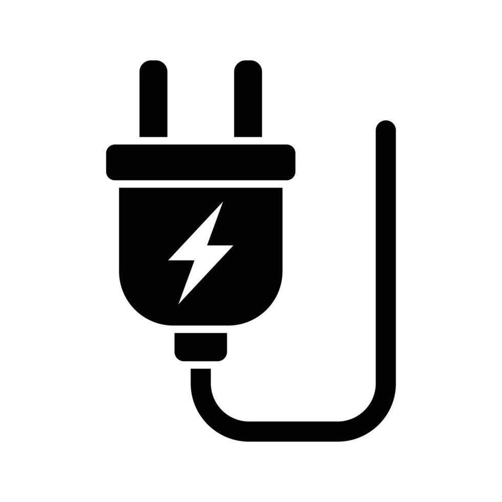 eléctrico enchufe icono vector diseño modelo en blanco antecedentes