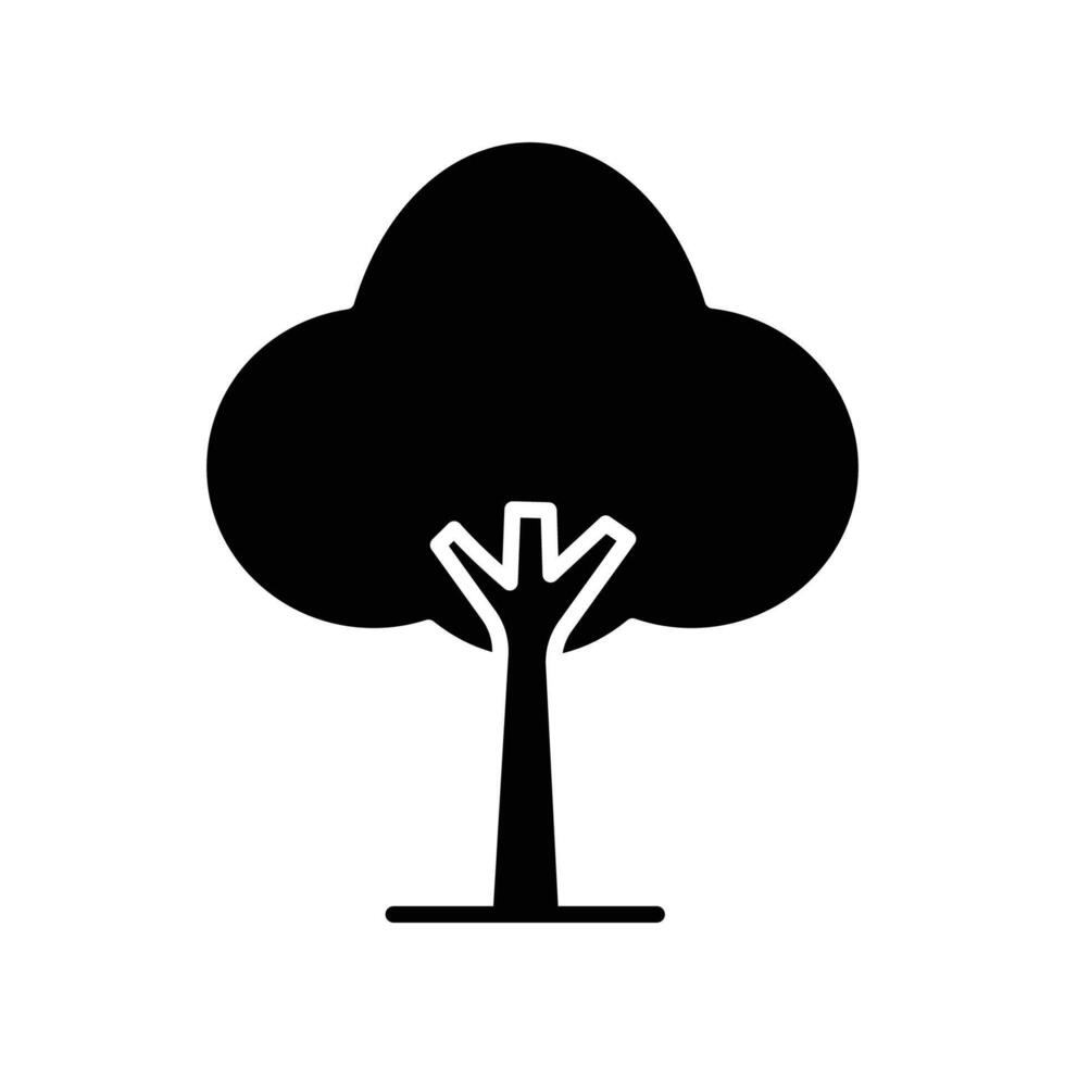 árbol icono vector diseño modelo en blanco antecedentes