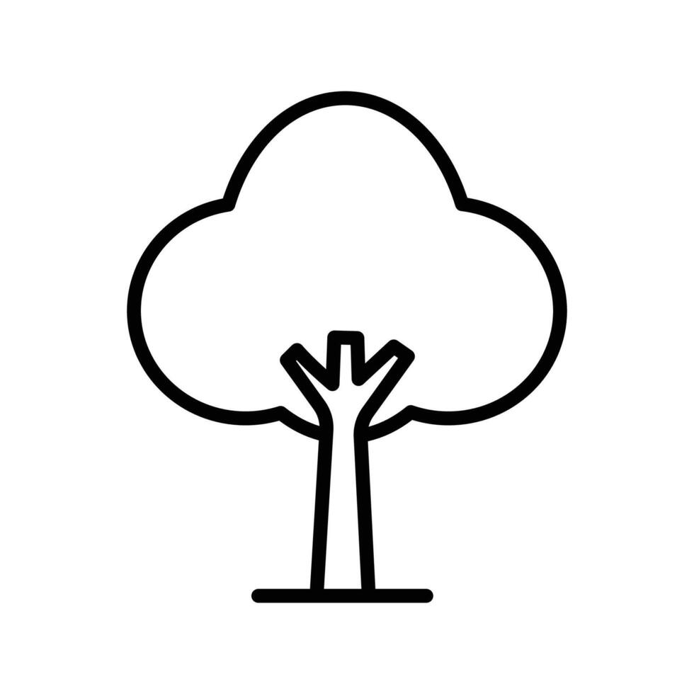 árbol icono vector diseño modelo en blanco antecedentes