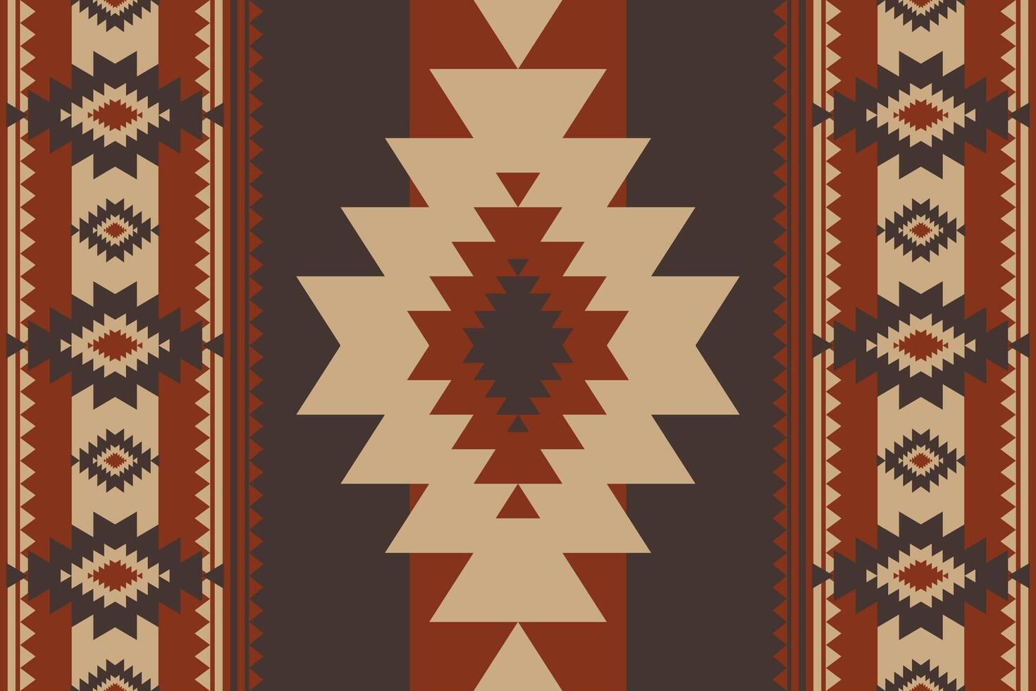 del suroeste navajo geométrico rayas modelo. azteca Sur oeste geométrico forma sin costura modelo rústico bohemio estilo. étnico Sur oeste modelo utilizar para textil, alfombra, almohadón, tapicería, etc vector