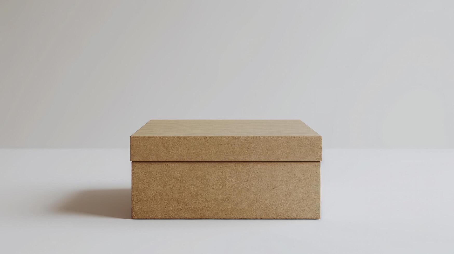 AI generated A cardboard box placed on a white background. photo