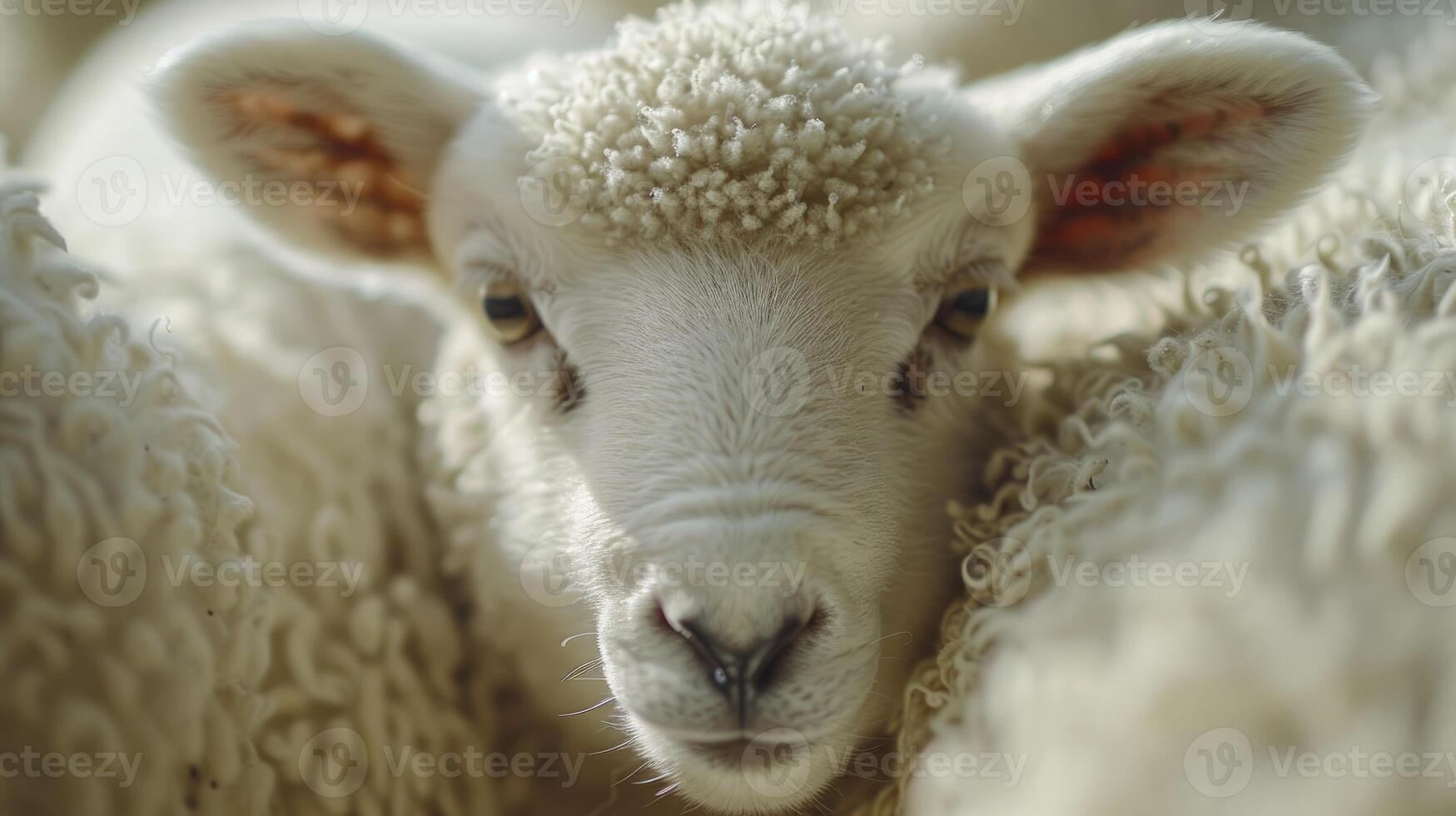 AI generated Macro view of the lamb photo