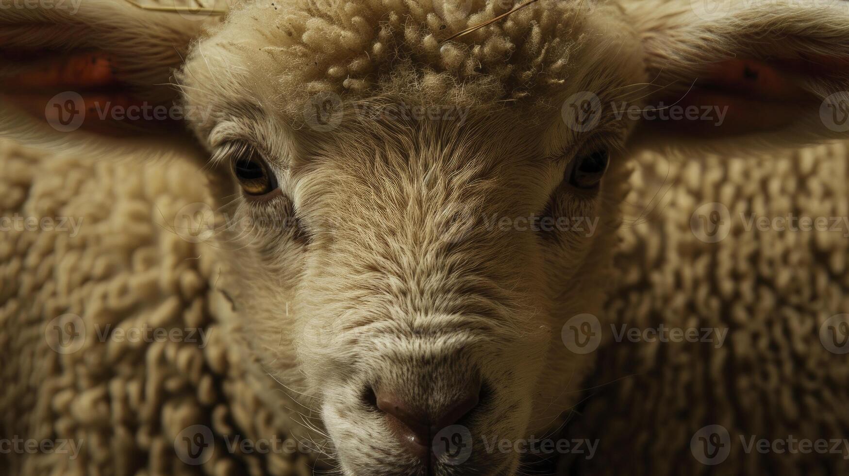 AI generated Macro view of the lamb photo