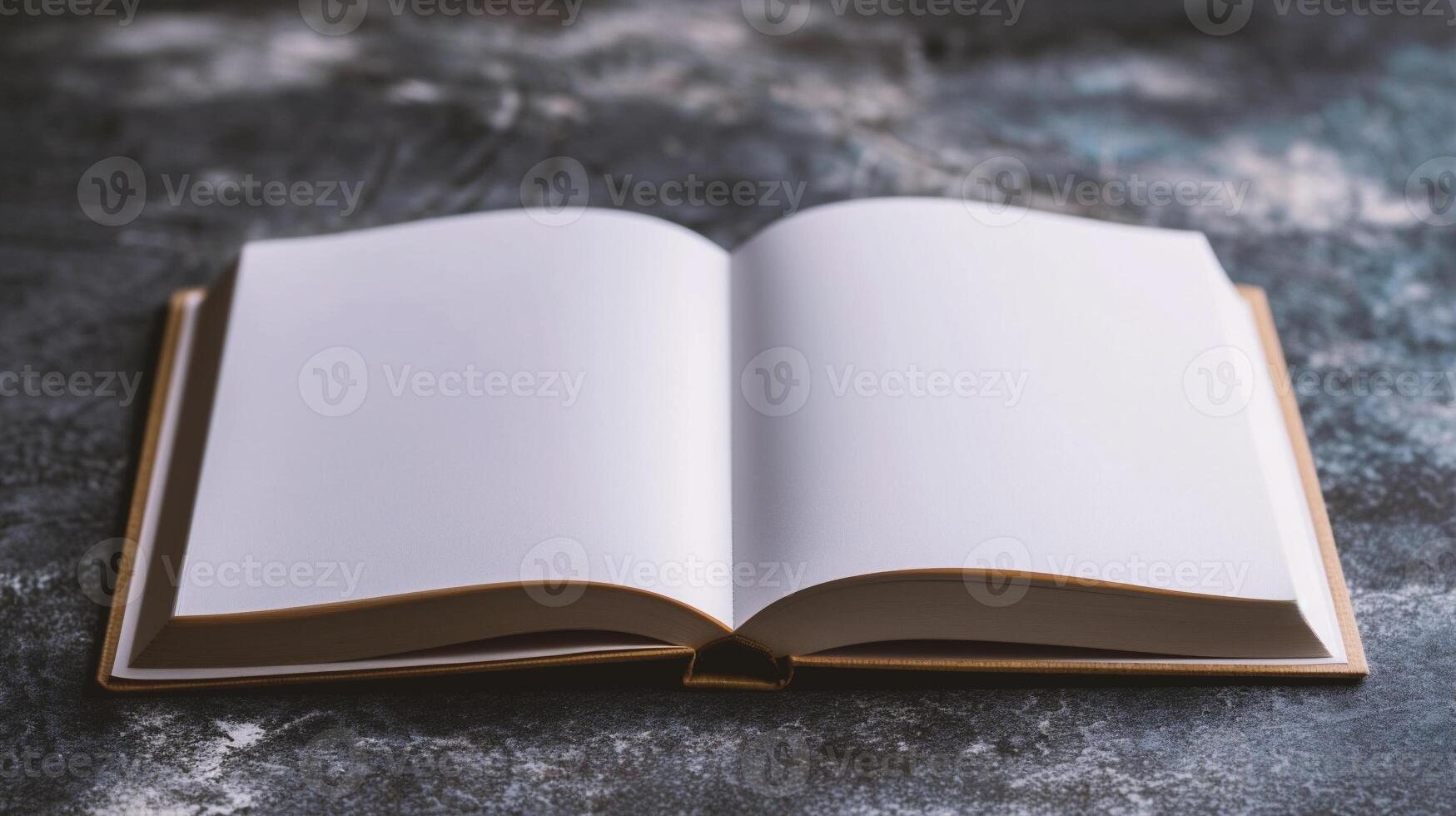 AI generated Blank book on grunge background photo