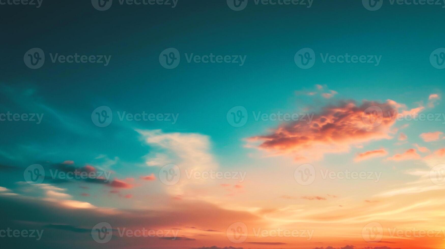 AI generated Sunset sky background photo