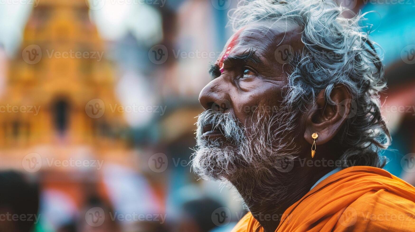 AI generated Sadhu at Pashupatinath temple photo