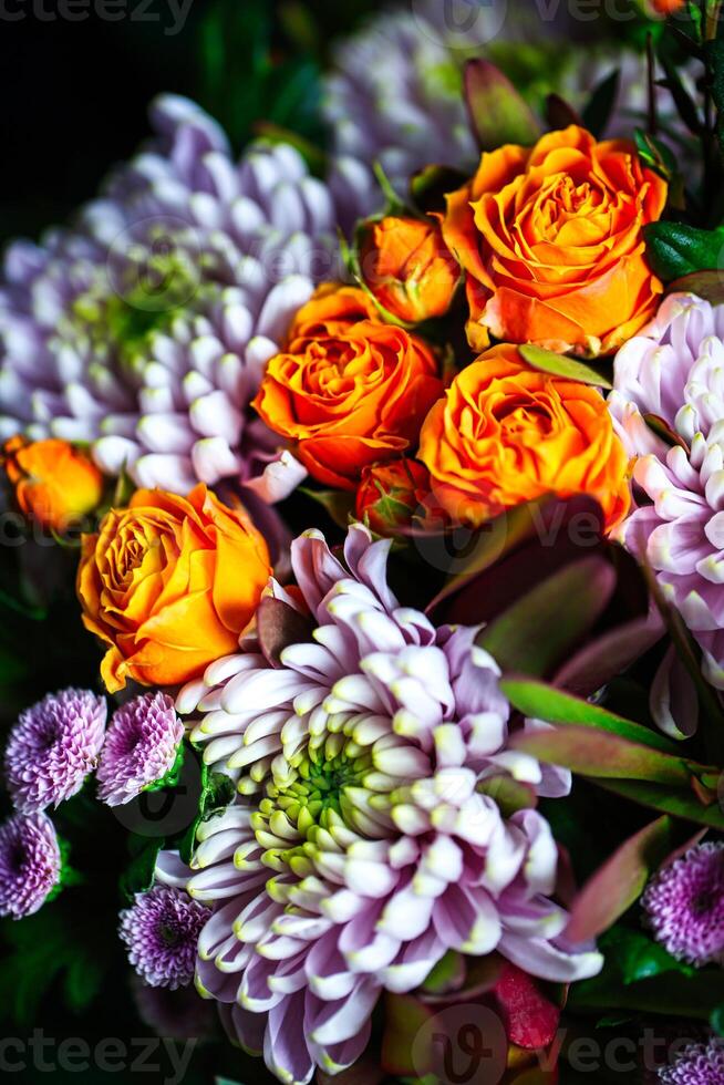 Close Up of Bouquet of Flowers photo