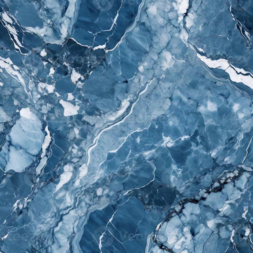 AI generated Blue blurred background. Marble stone texture. Surface photo