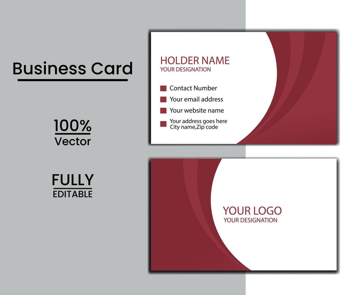 creative modern name card and business card vector