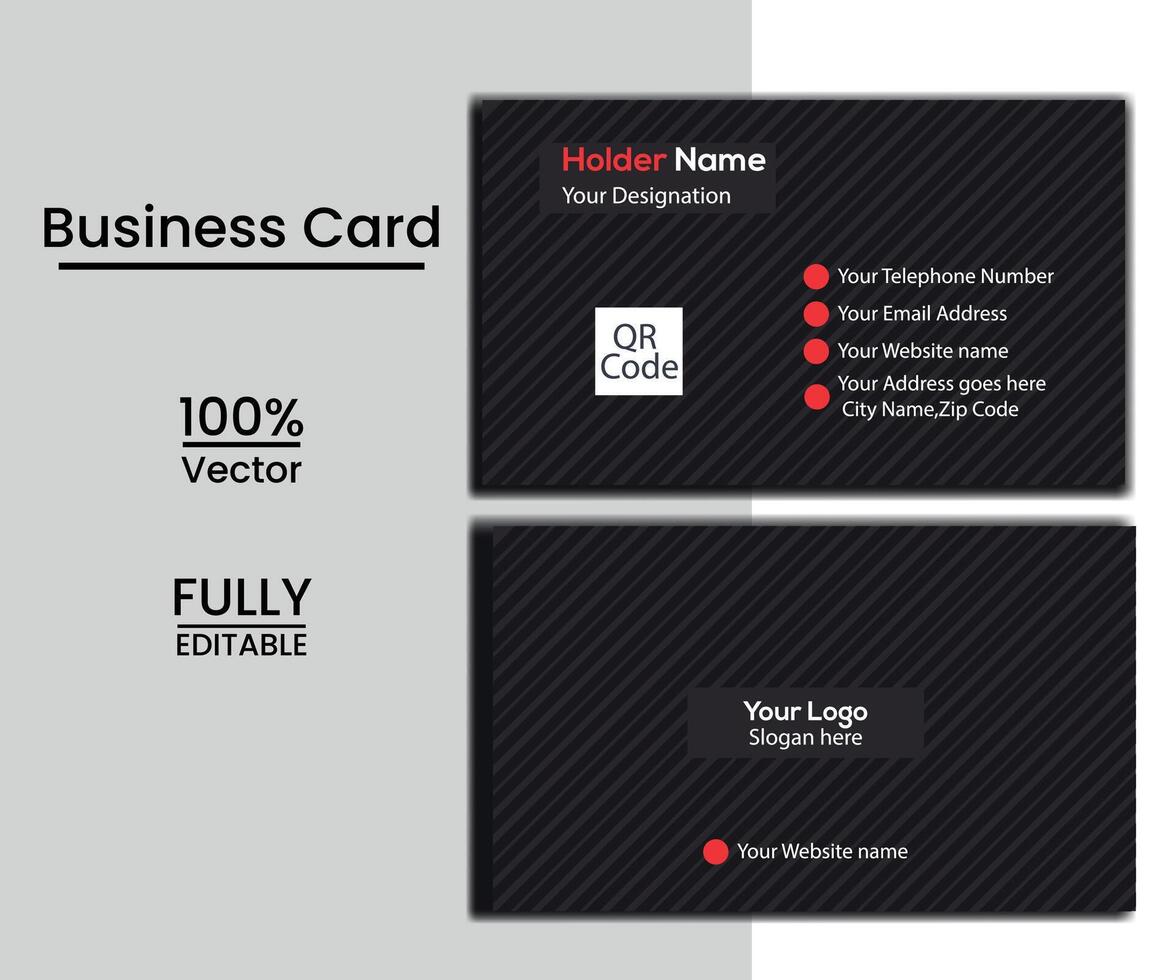 creative modern name card and business card vector