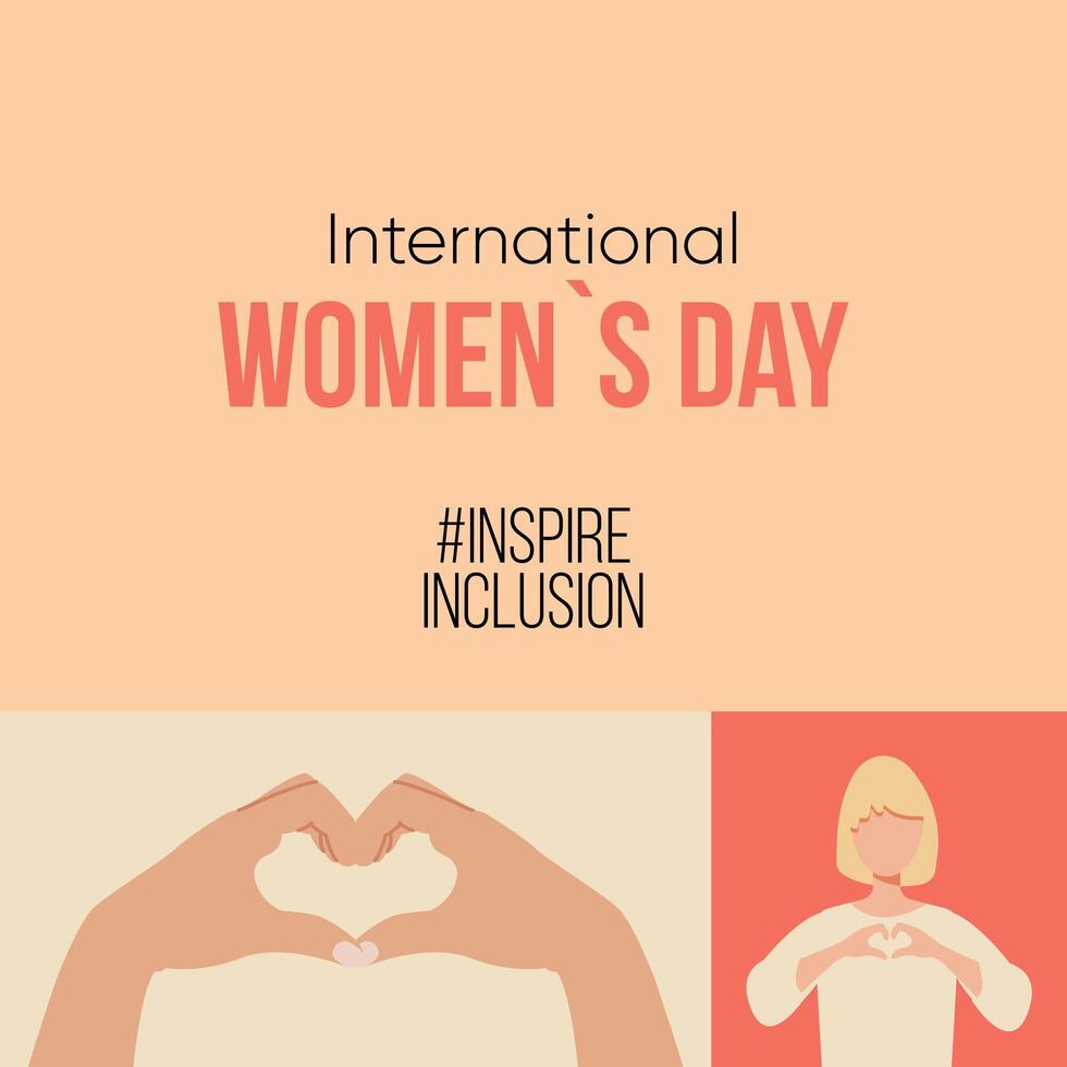 Inspire inclusion campaign. vector