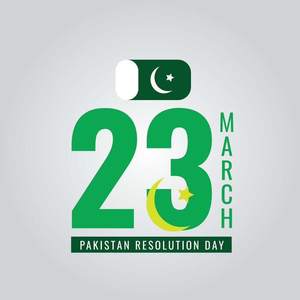 23 march pakistan resolution day template vector