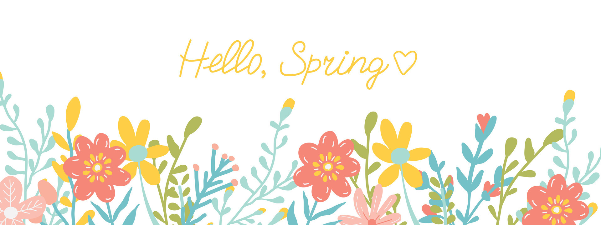 Hello spring banner. Spring Time Wallpaper. 40164189 Vector Art at Vecteezy