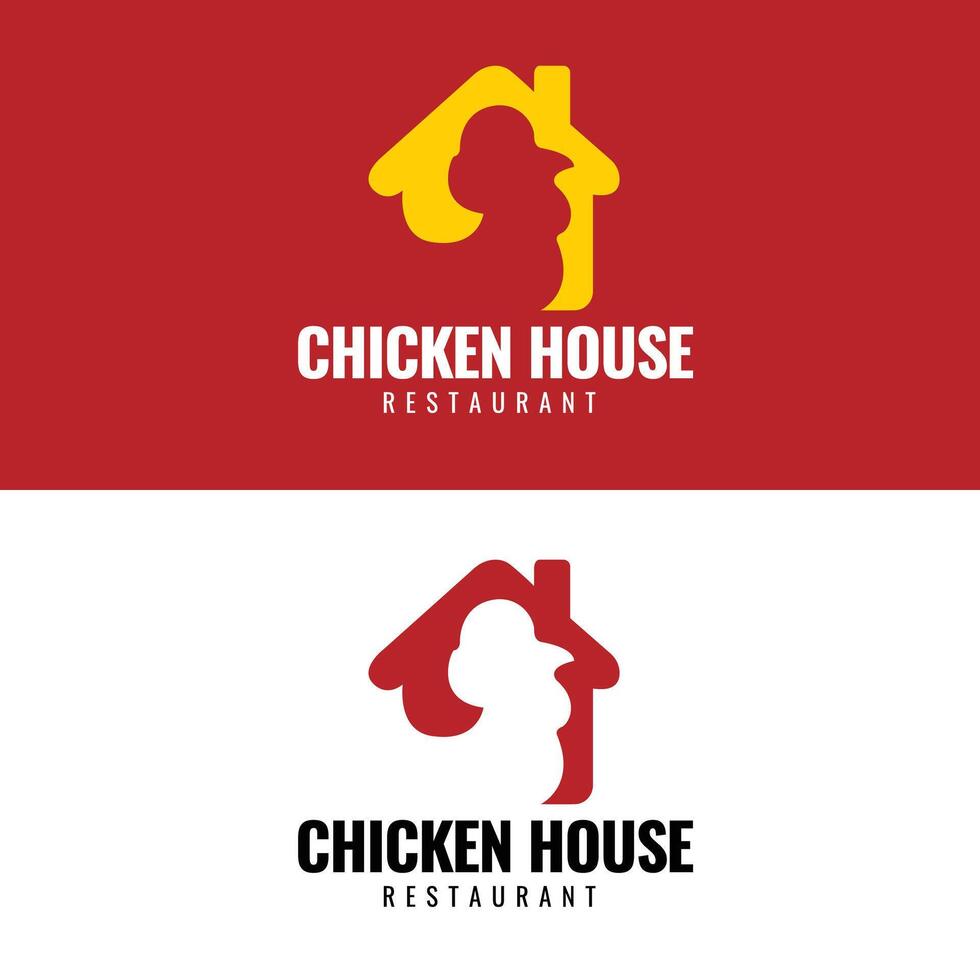 Chicken restaurant logo design vector