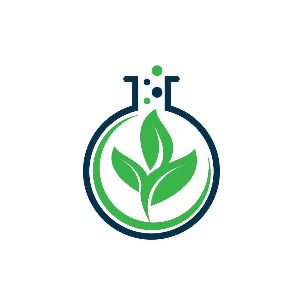 Natural lab tree logo design template. vector