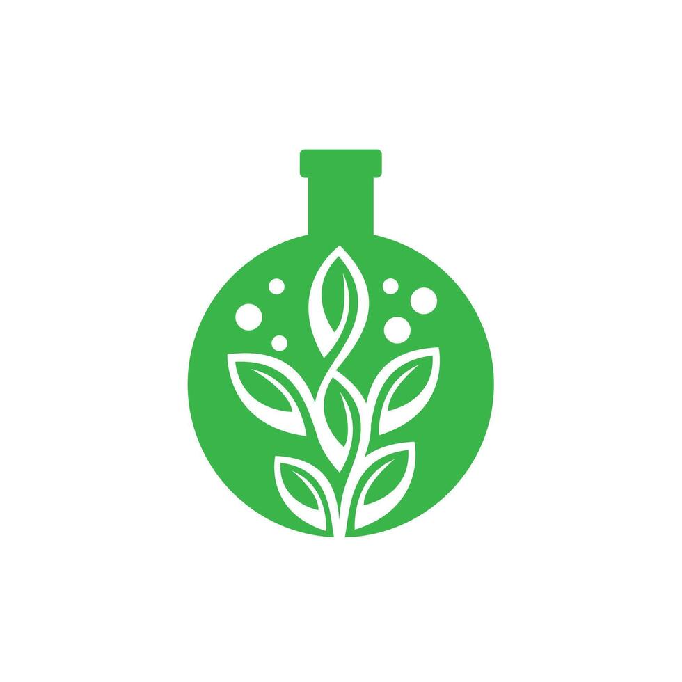 Natural lab tree logo design template. vector