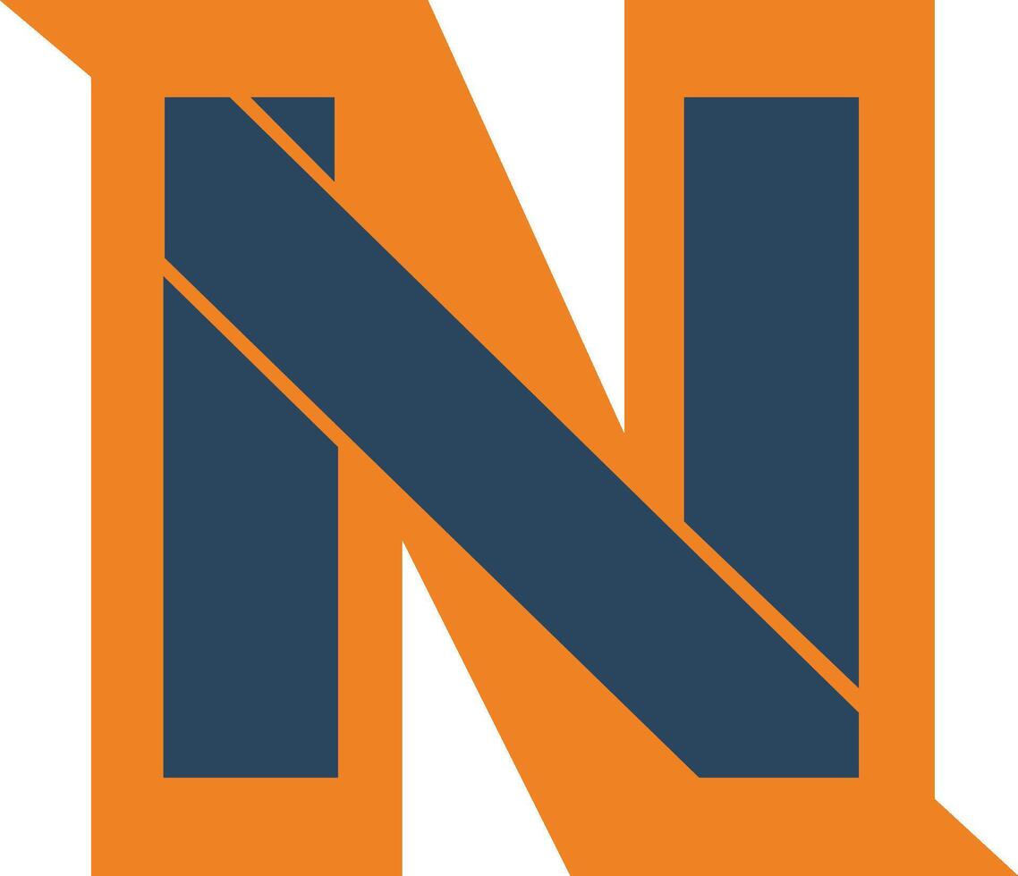 Modern Letter N Logo Template Vector