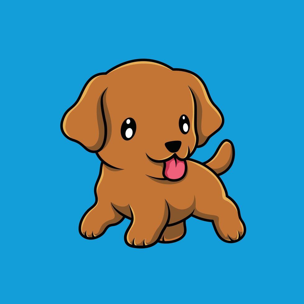 impresión linda perrito vector