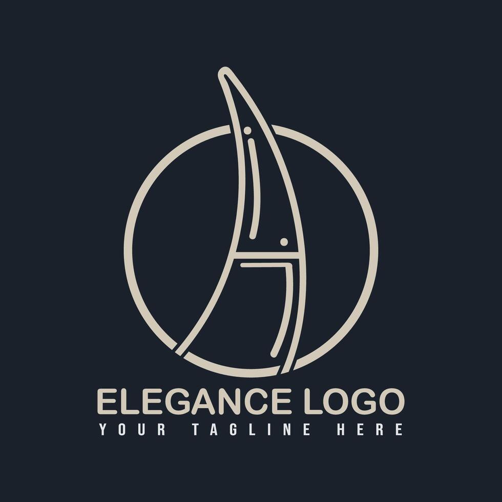 Luxury Logo Design with monogram letter A vector