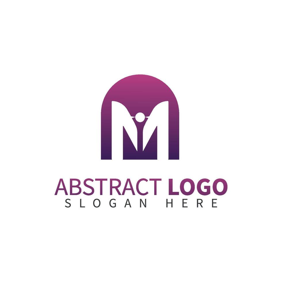 Abstract Letter M Gradient Logo Vector Design
