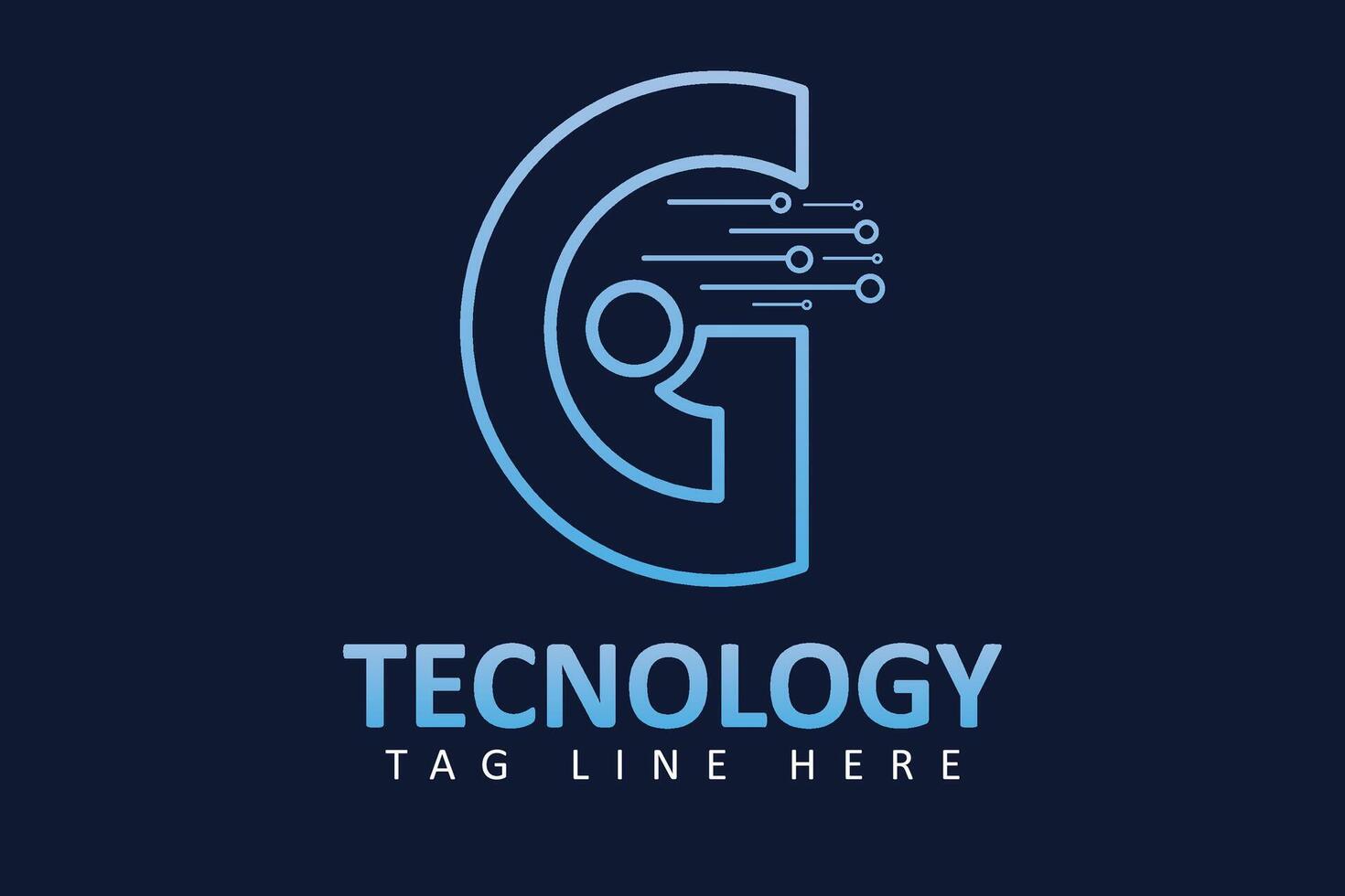 letter g with technology logo design vector