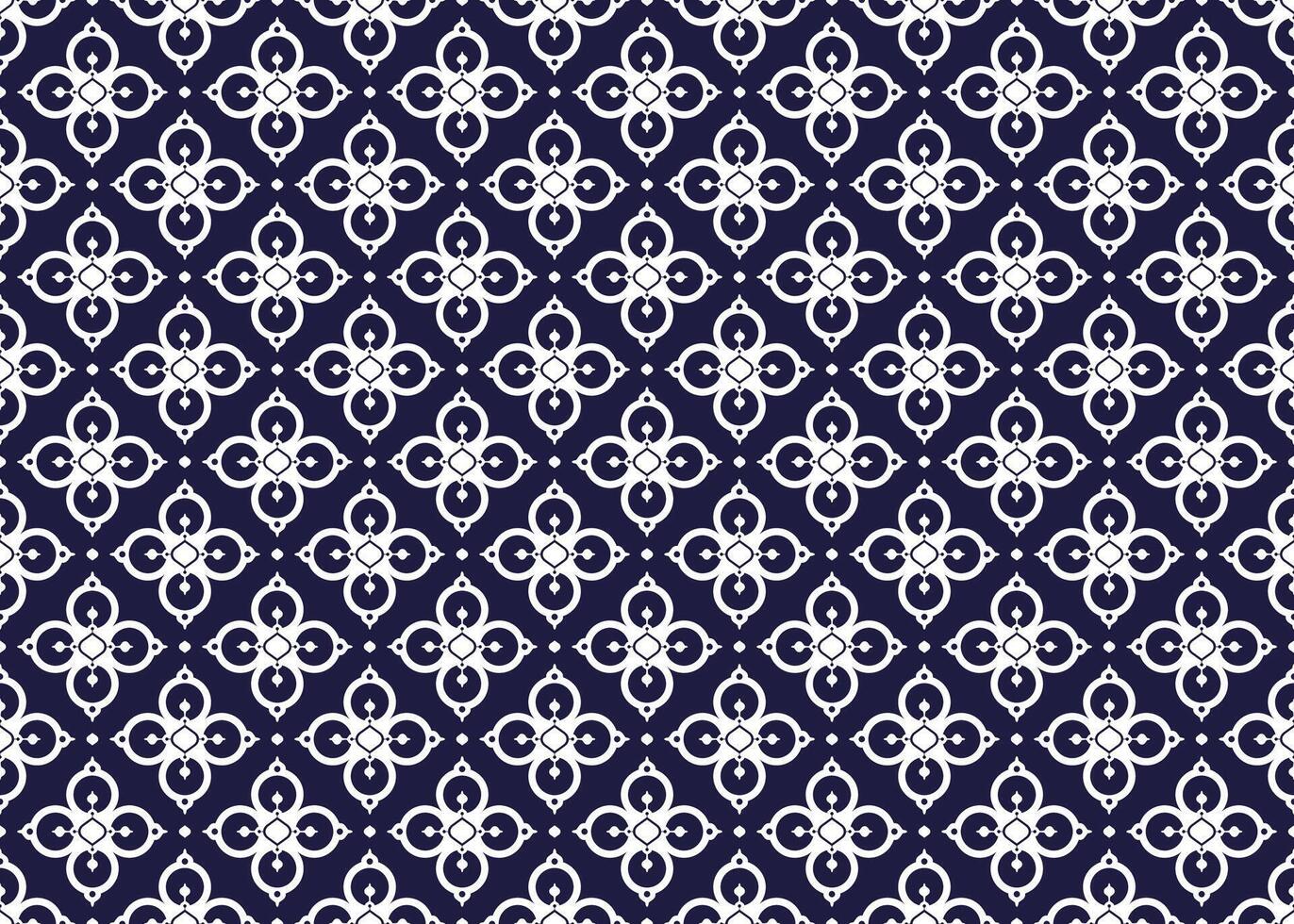 geometric and flower ethnic fabric seamless pattern for cloth carpet wallpaper background wrapping etc. vector