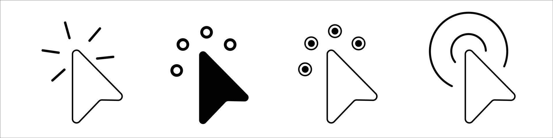 cursor click vector icon set