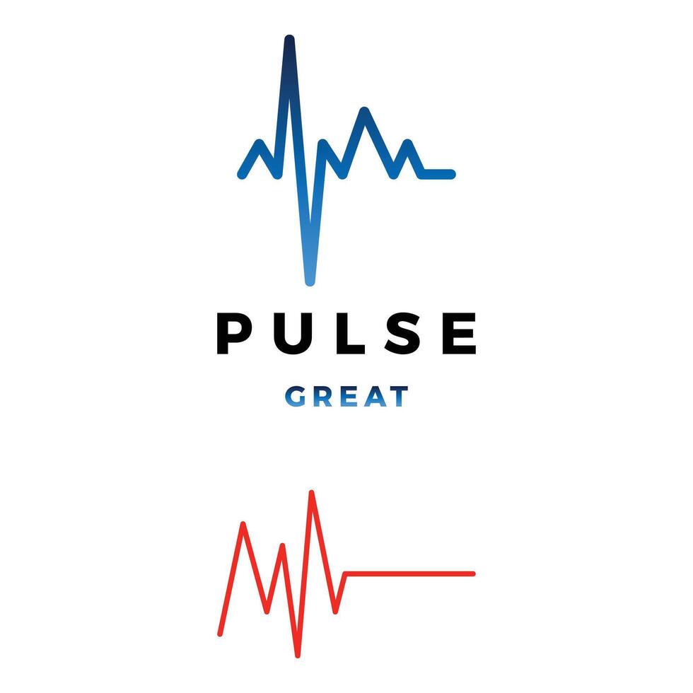 Set of Pulse Icon Logo Design Template vector