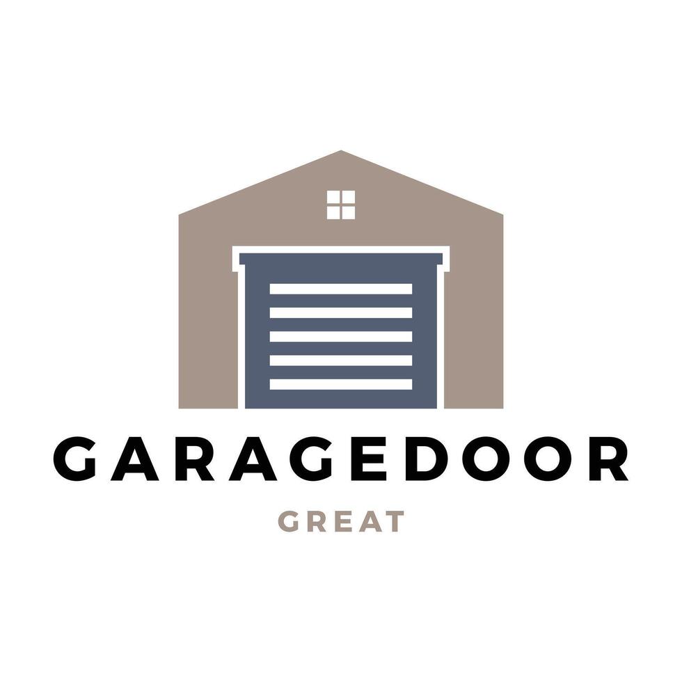 Garage Door Icon Logo Design Template vector