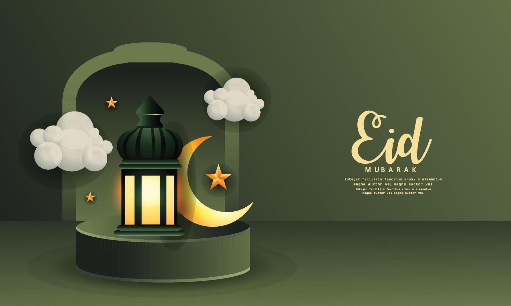 Eid Mubarak Design Background. Vector Illustration for greeting card, poster and banner.