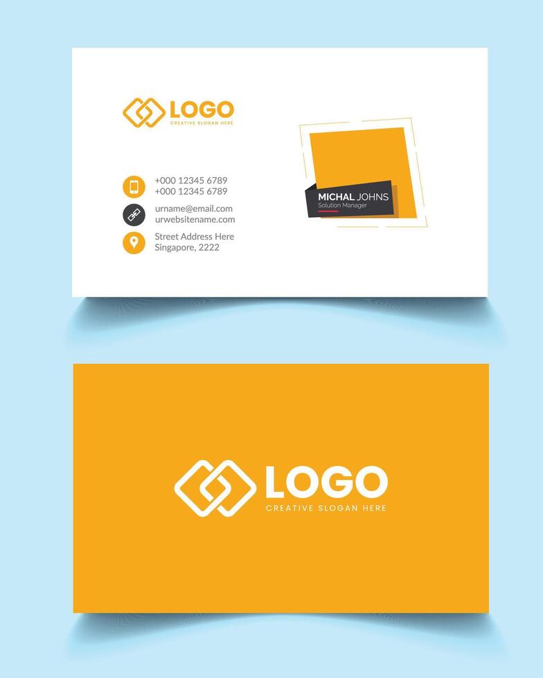 Clean and modern business card template vector