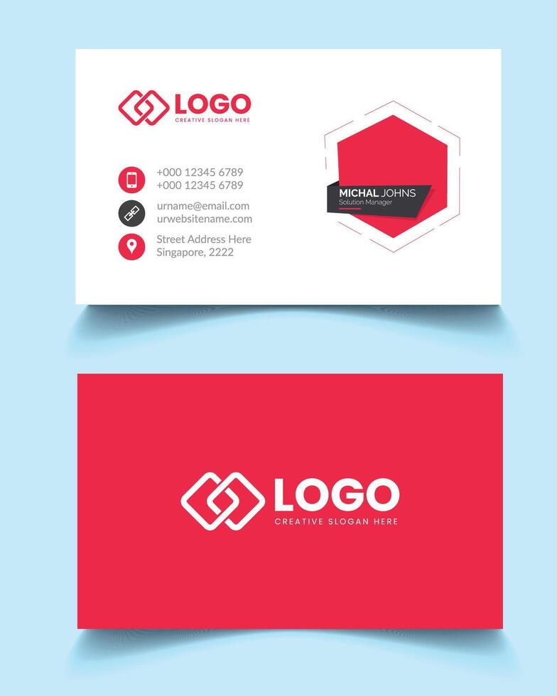 Clean and modern business card template vector