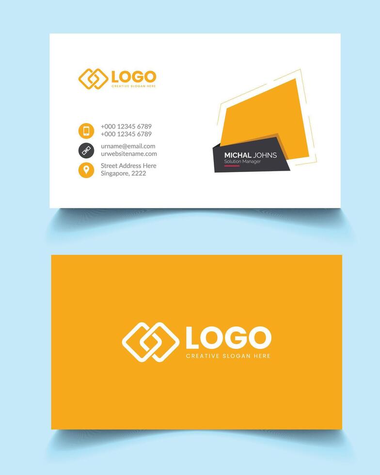 Clean and modern business card template vector