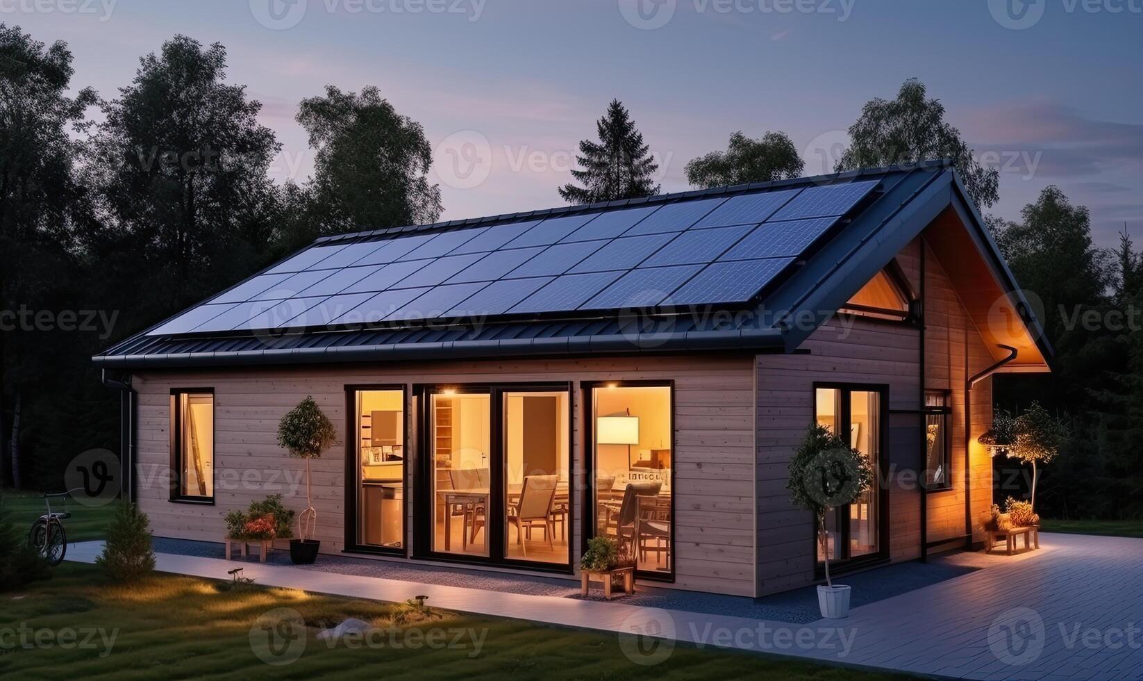 AI generated A Cozy Home Powered by Clean Energy photo