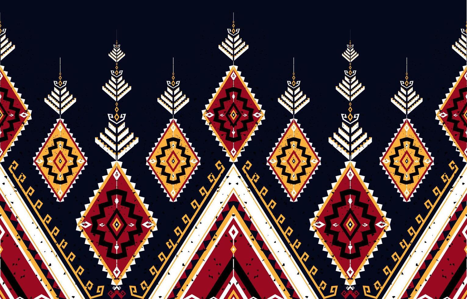Geometric ethnic oriental pattern traditional Design for background, carpet,wallpaper,clothing,wrapping,Batik,fabric,Vector illustration embroidery style. vector
