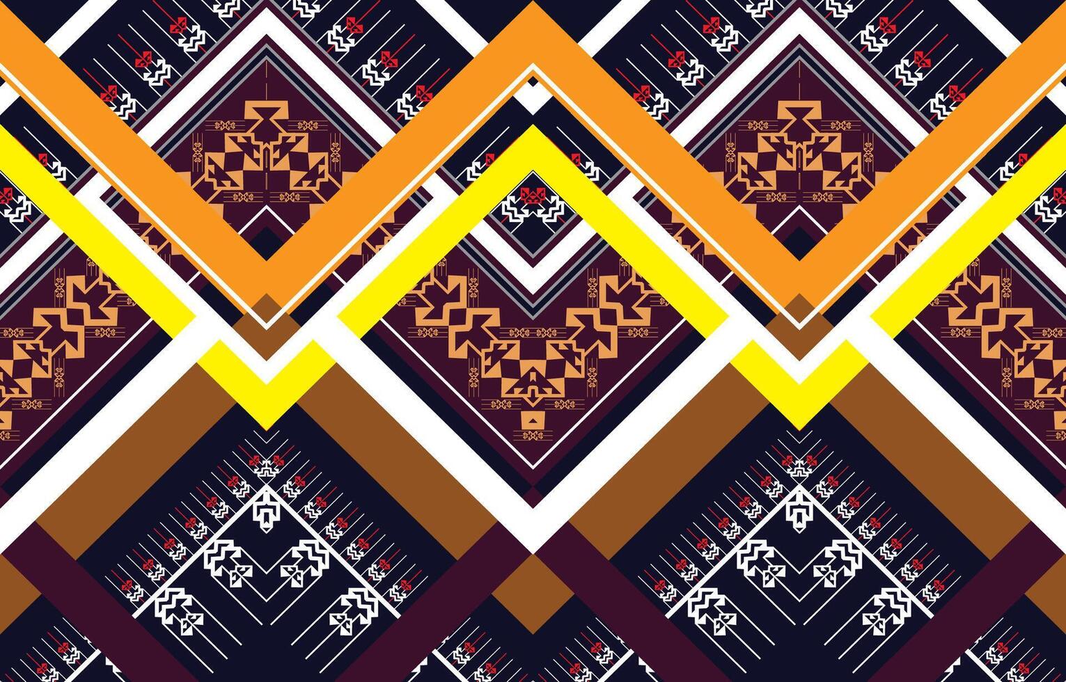 Ethnic abstract ikat art. Seamless pattern in tribal, folk embroidery,  and Mexican style. Aztec geometric art ornament print.Design for carpet,  wallpaper, clothing, wrapping, fabric, cover, textile vector