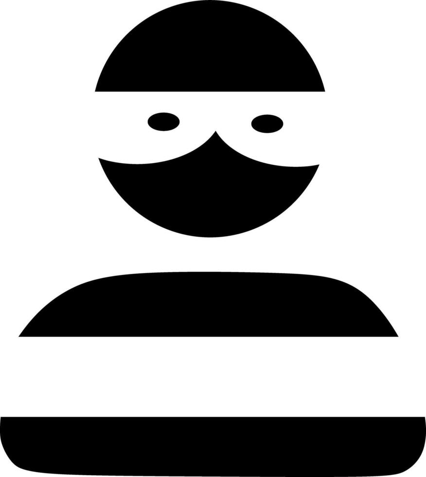 an icon of a thief or person in prison vector